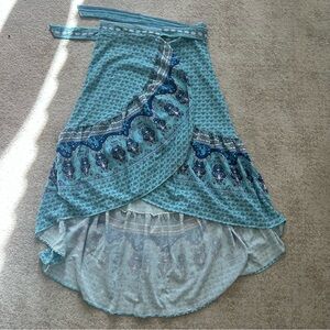 Sunset road aqua unbranded skirt